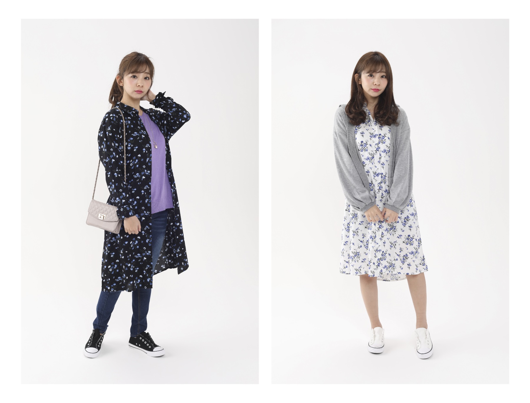 使い勝手抜群!花柄シャツワンピースの着まわし術