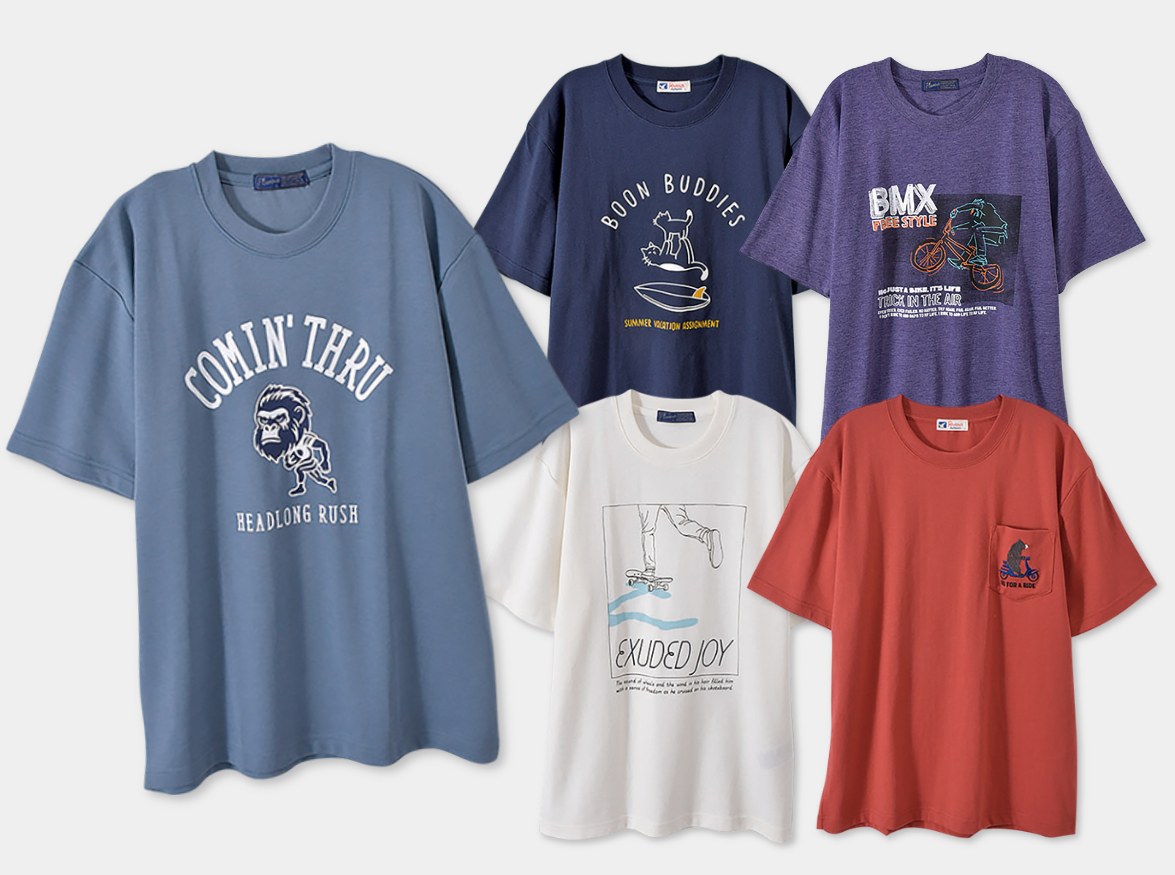 メンズプリントTシャツ　1,000円（税込1,100円）父の日ギフト・プレゼント