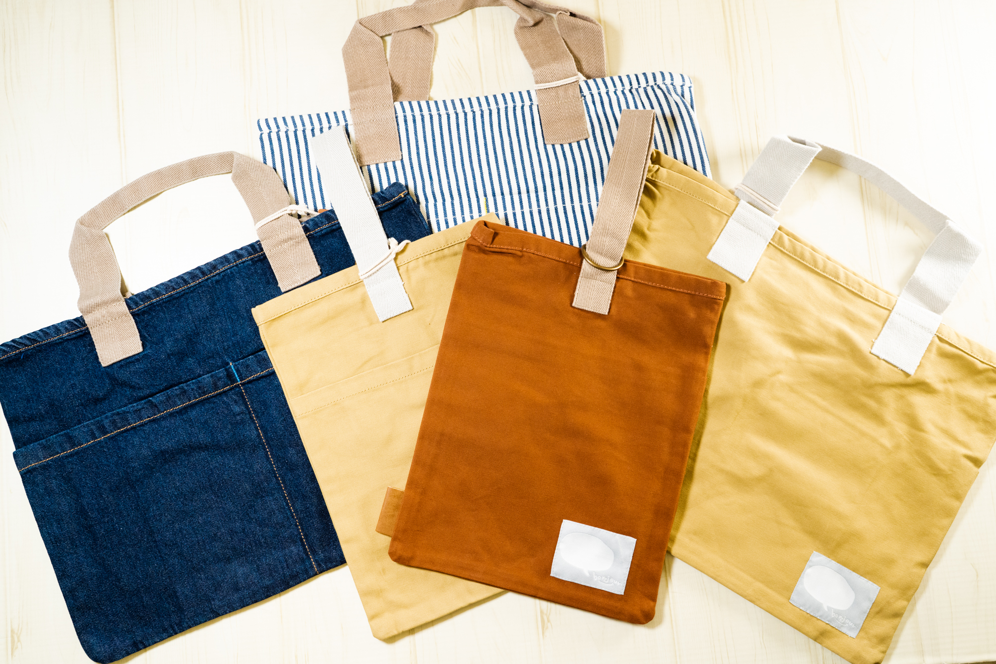 シンプル レッスンバッグ＆シューズバッグ（キャンバス/デニム）