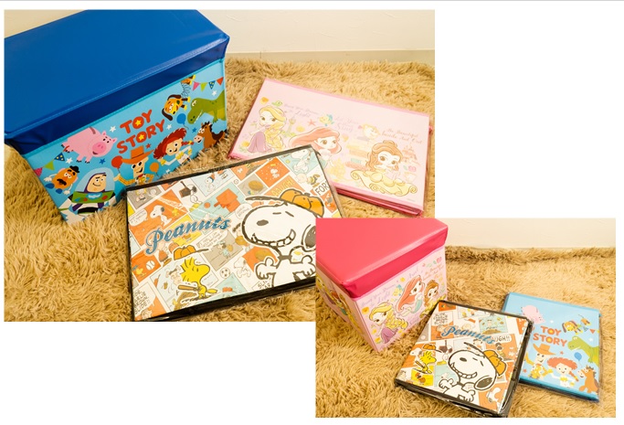 キャラクター座れる収納BOX（小/大）